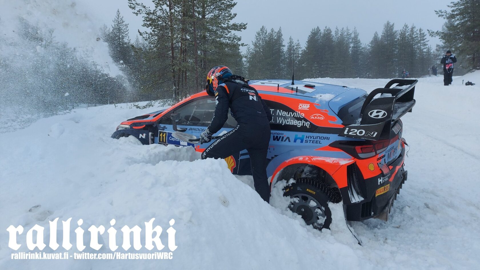Тьерри Невилль и Мартейн Видаге, Hyundai i20 Coupe WRC, Arctic Rally Finland 2021