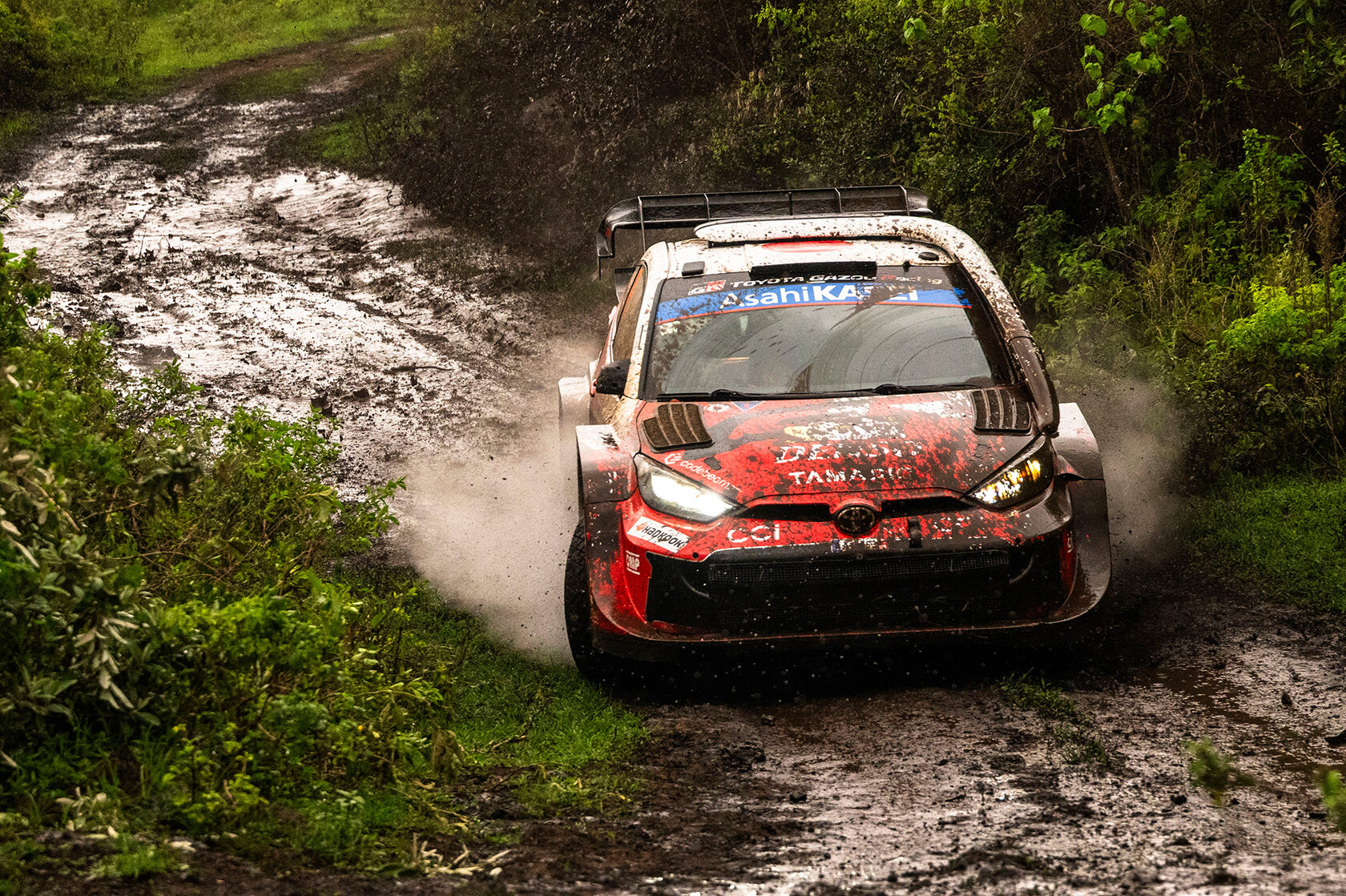 Кацута одержал первую победу в WRC, выиграв ралли Сафари